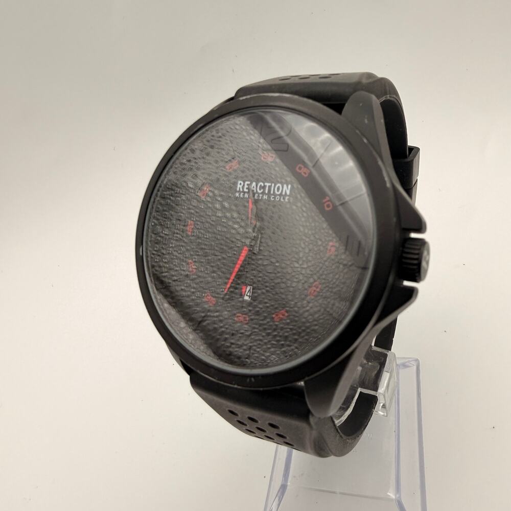 Kenneth Cole Reaction Men's Stealth Sport Quartz Watch Working New Battery